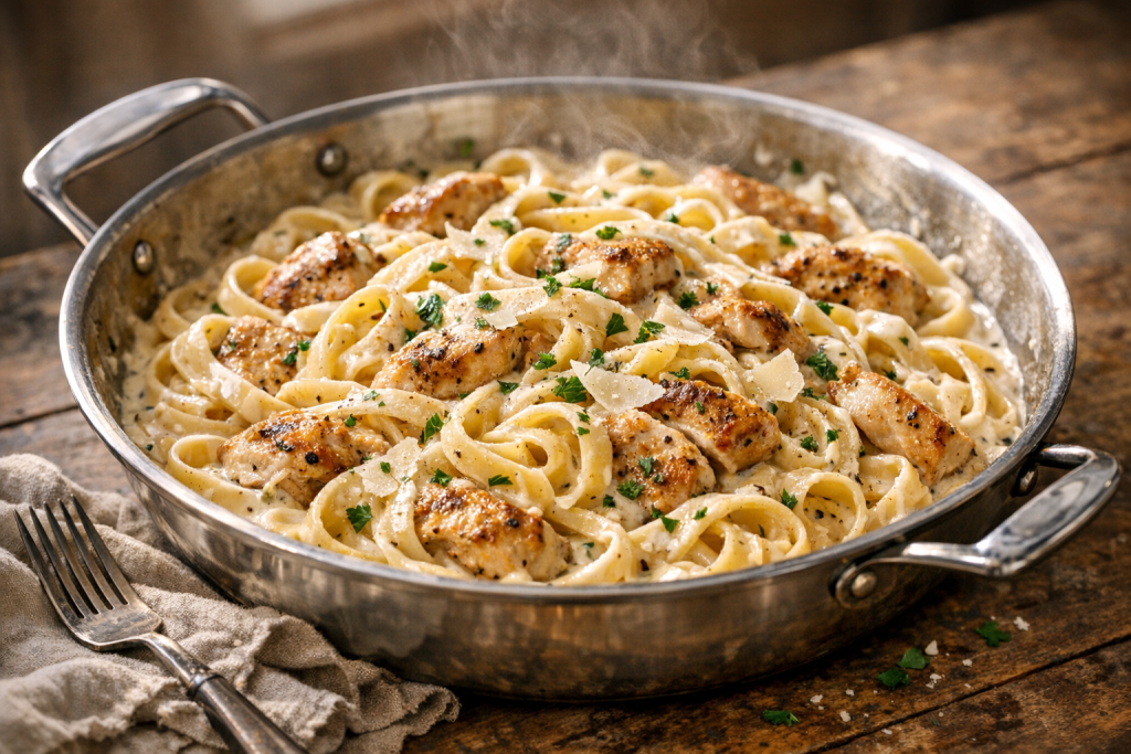 Creamy Chicken Alfredo Skillet