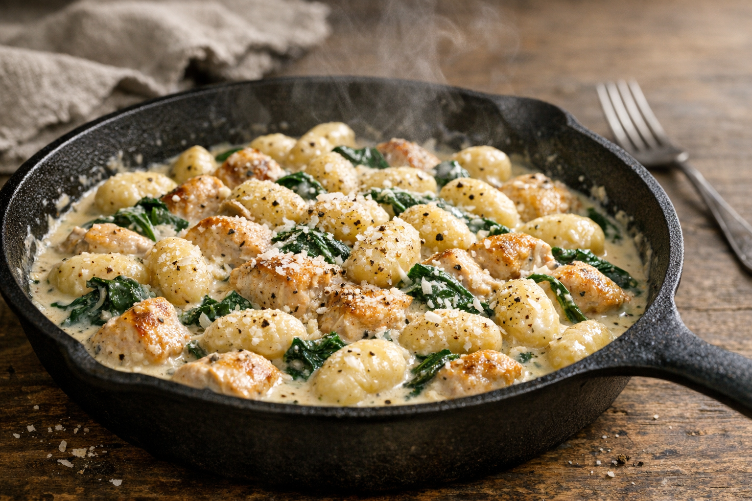 Creamy Chicken Gnocchi Skillet