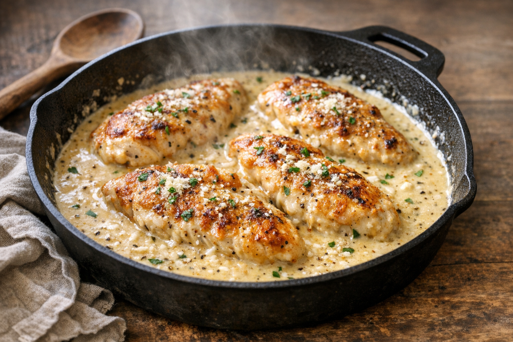 Creamy Chicken with Parmesan Sauce