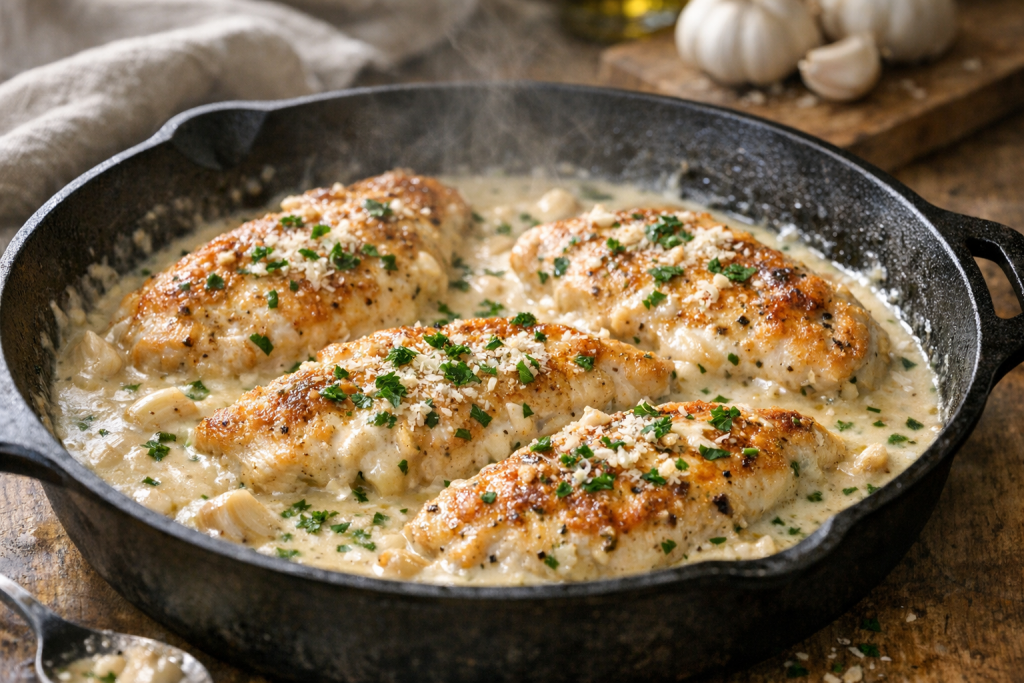 Creamy Garlic Chicken Skillet
