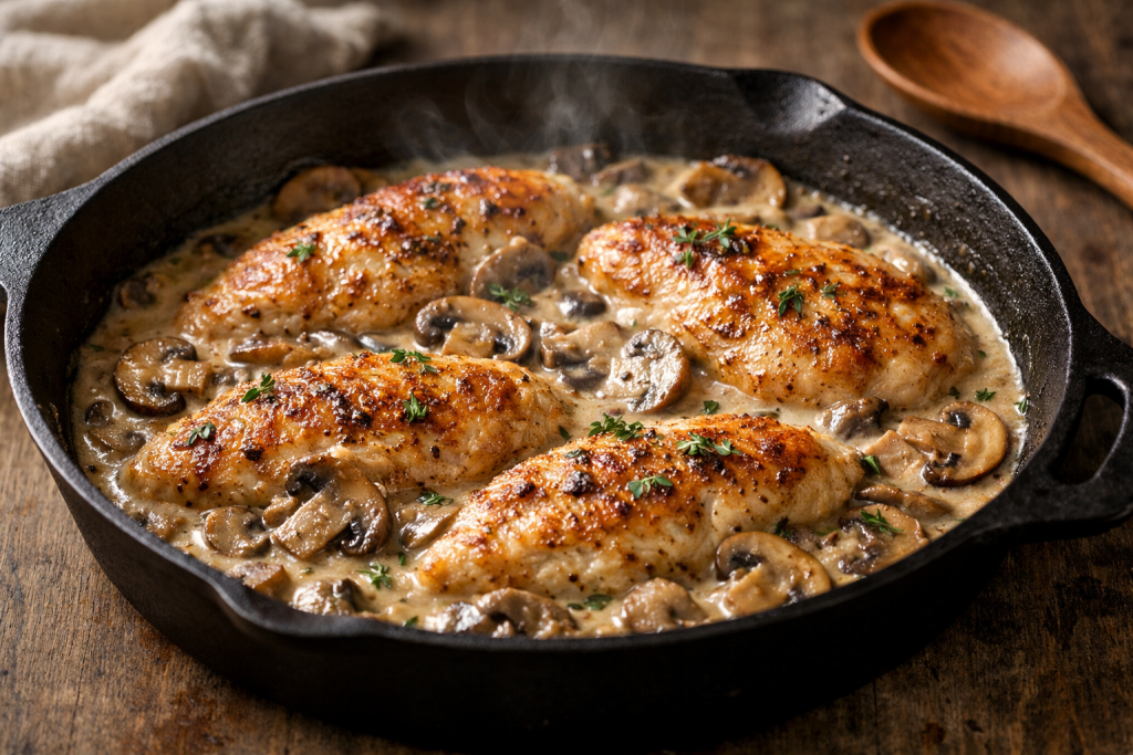 Easy Chicken with Creamy Mushroom Sauce