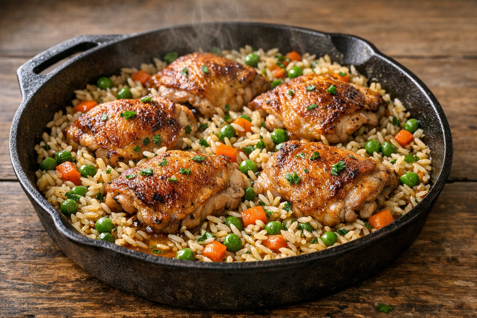 Easy Chicken and Rice Skillet Dinner