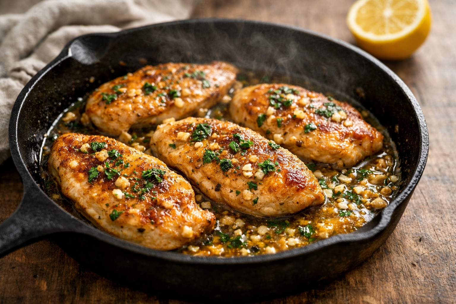 Easy Skillet Chicken with Garlic Butter