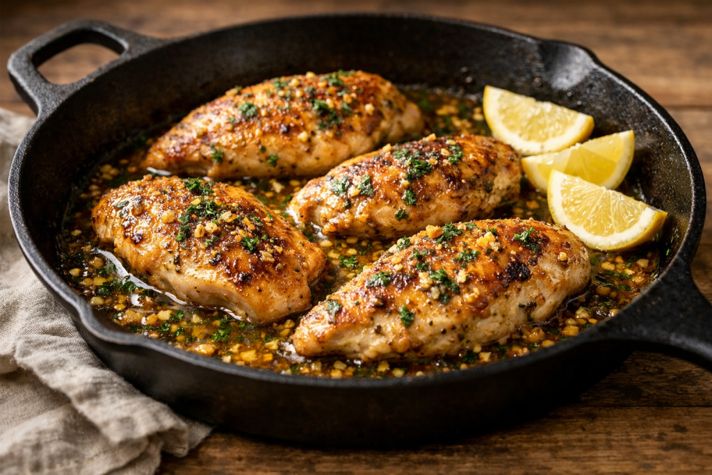 Garlic Butter Chicken Breast Skillet