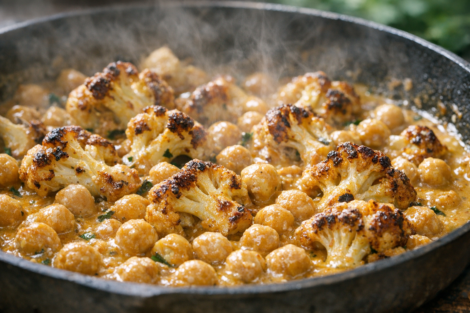 Roasted Cauliflower Chickpea Curry (Coconut Milk)