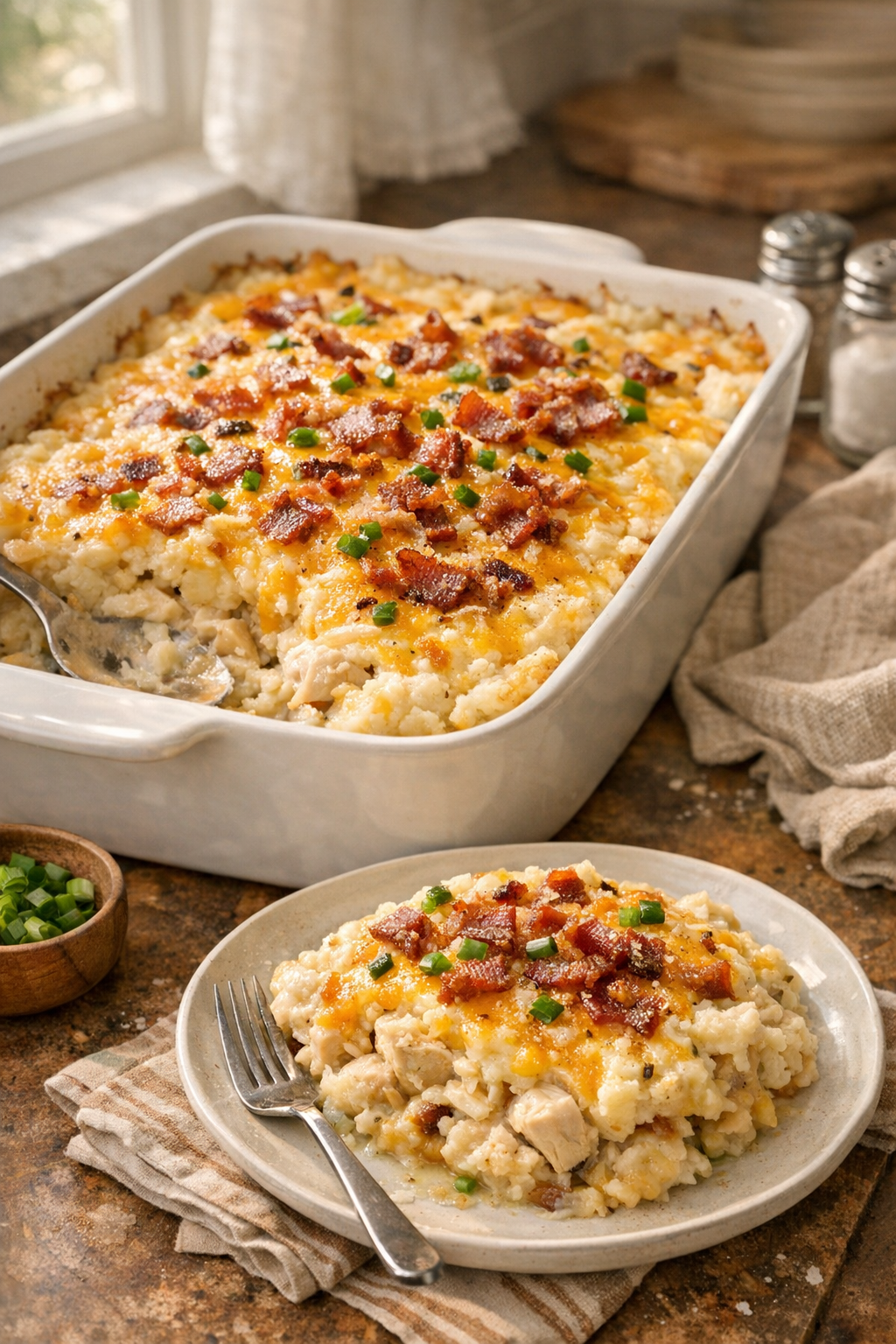 Creamy Chicken and Mashed Potato Casserole