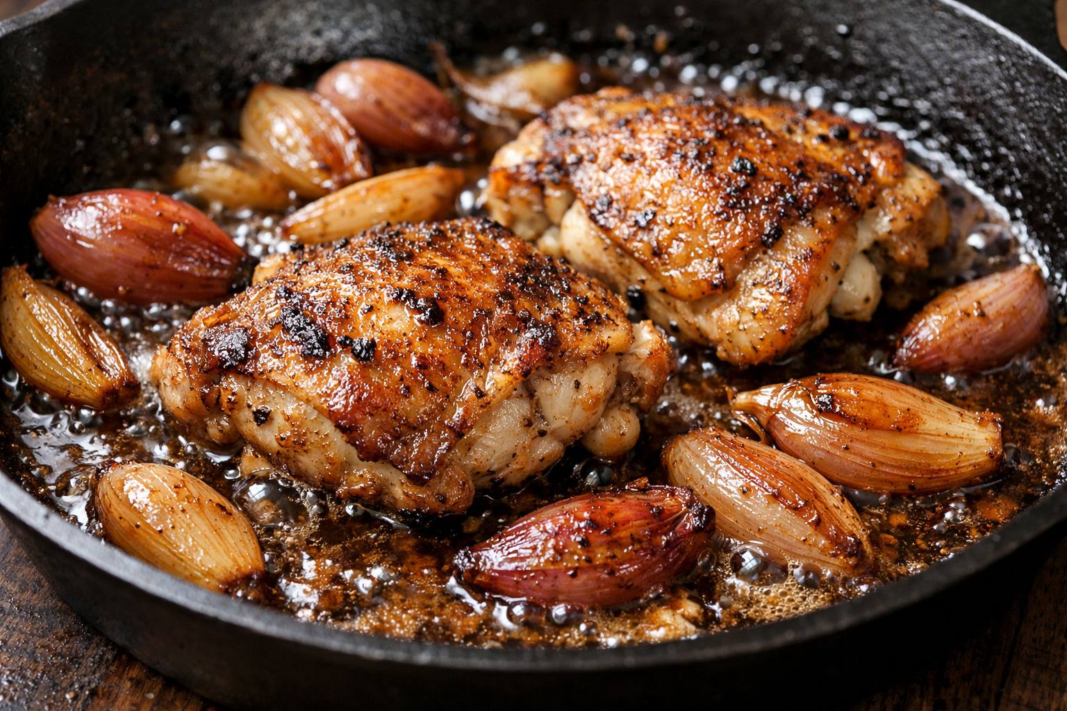 Skillet Chicken with Caramelized Shallots (30 Min)
