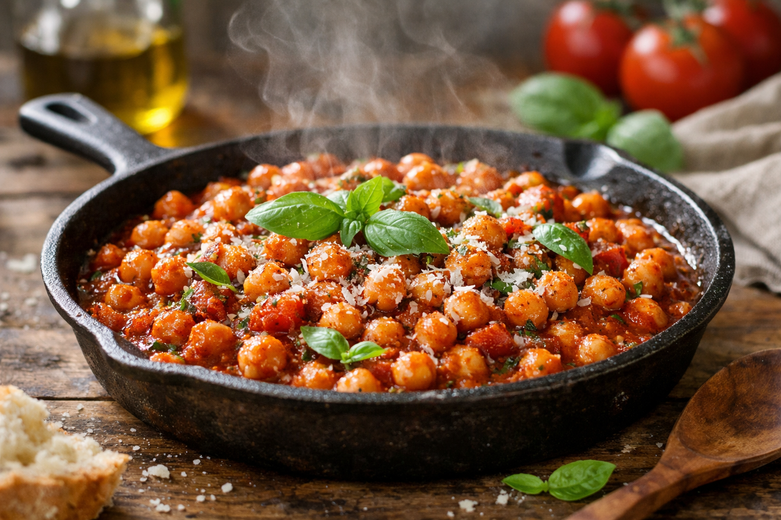 Chickpea & Tomato Skillet with Italian Herbs