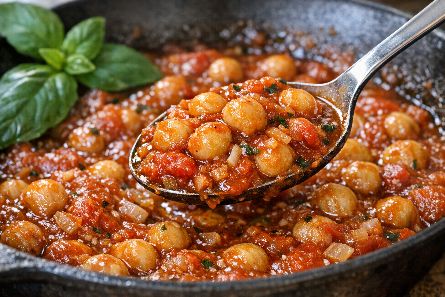 Chickpea & Tomato Skillet with Italian Herbs