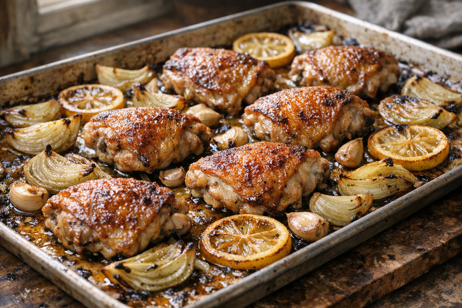 Oven-Roasted Chicken Thighs with Fennel (Crispy!)