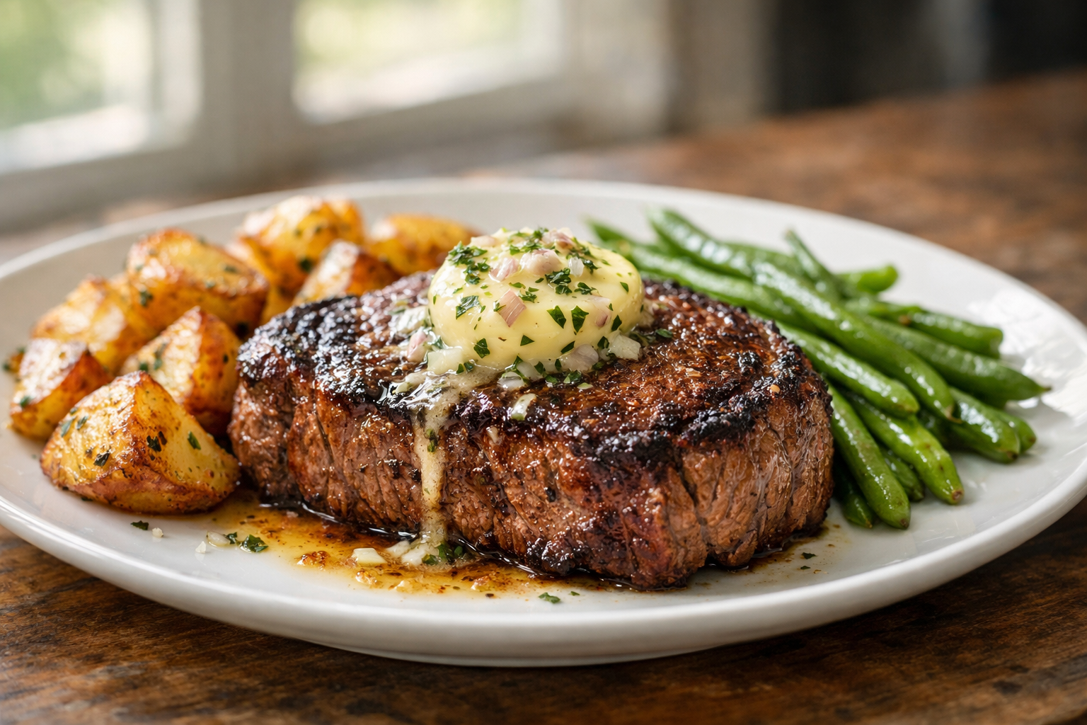 Pan-Seared Beef with Shallot Butter (Easy Steak)