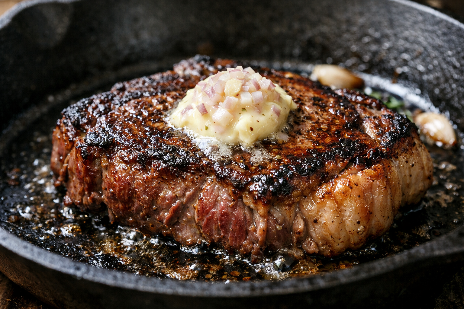 Pan-Seared Beef with Shallot Butter (Easy Steak)