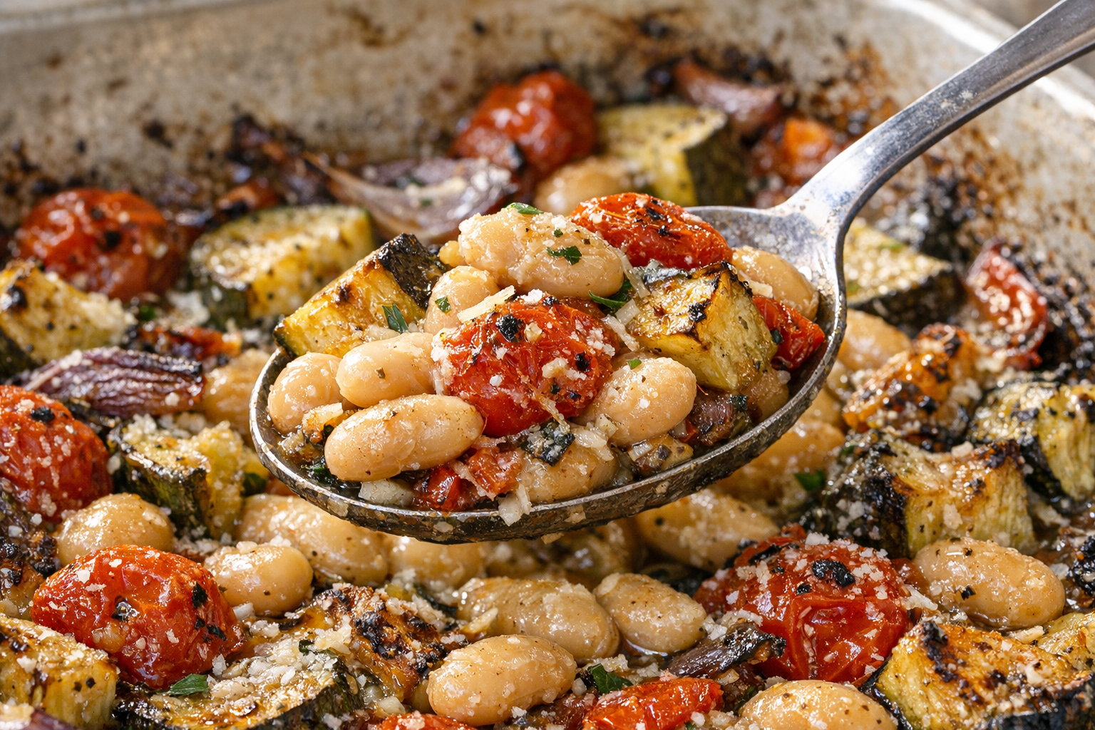 Roasted Vegetable and White Bean Bake Recipe