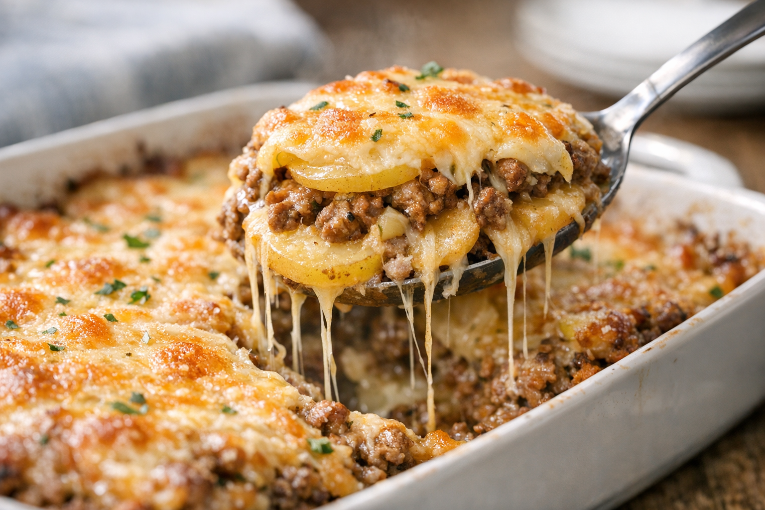 Baked Beef and Potato Casserole (Easy & Hearty)