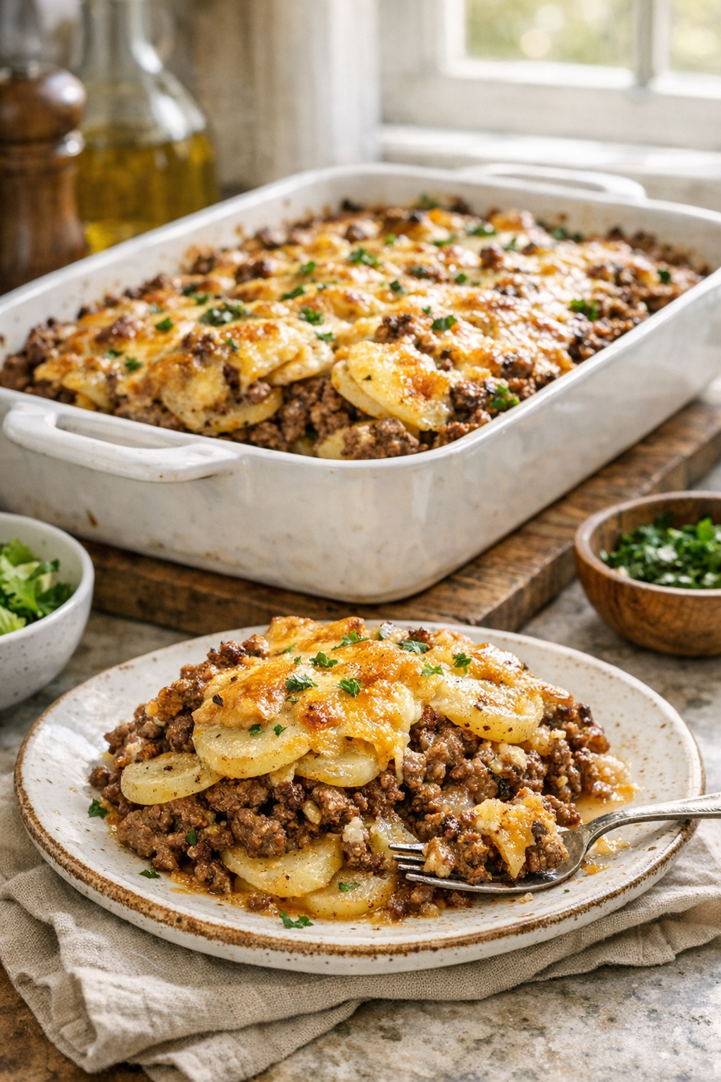 Baked Beef and Potato Casserole (Easy & Hearty)