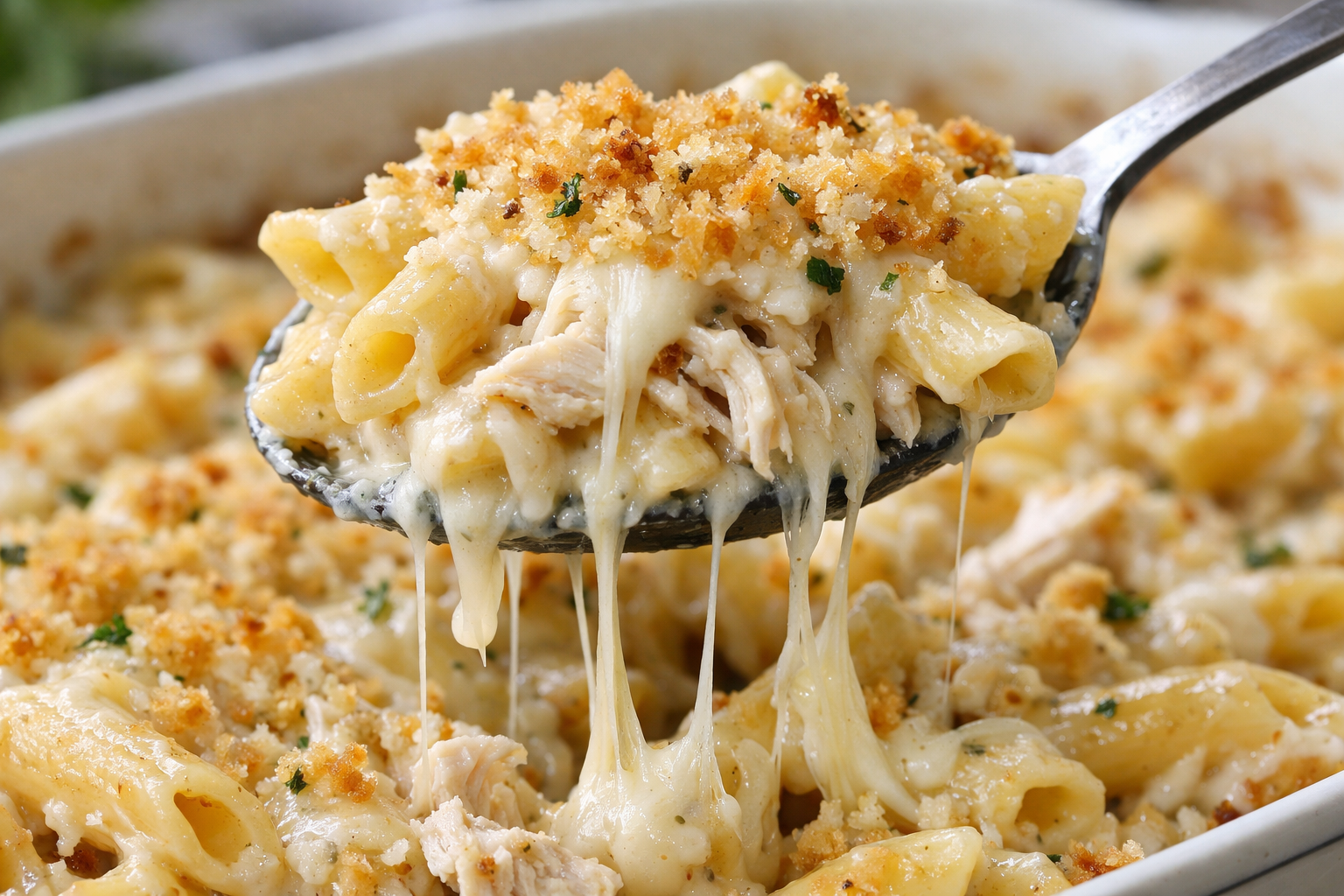 Creamy Chicken Pasta Bake (Easy Family Dinner)