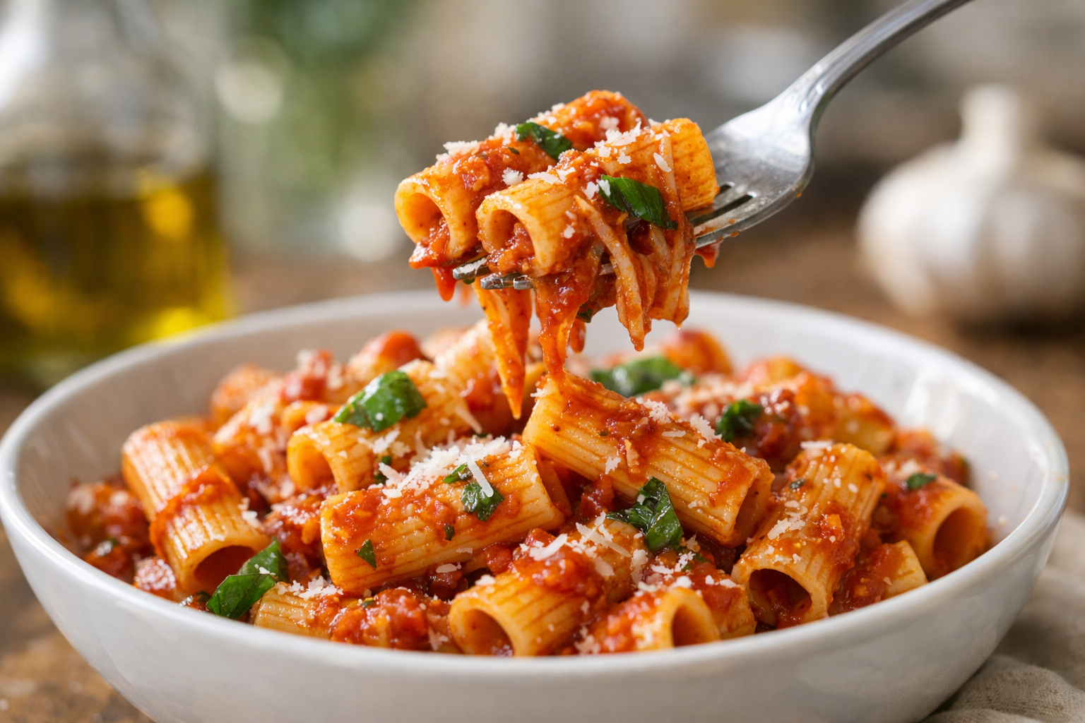 Creamy Tomato Basil Rigatoni (Easy 30-Minute Pasta)