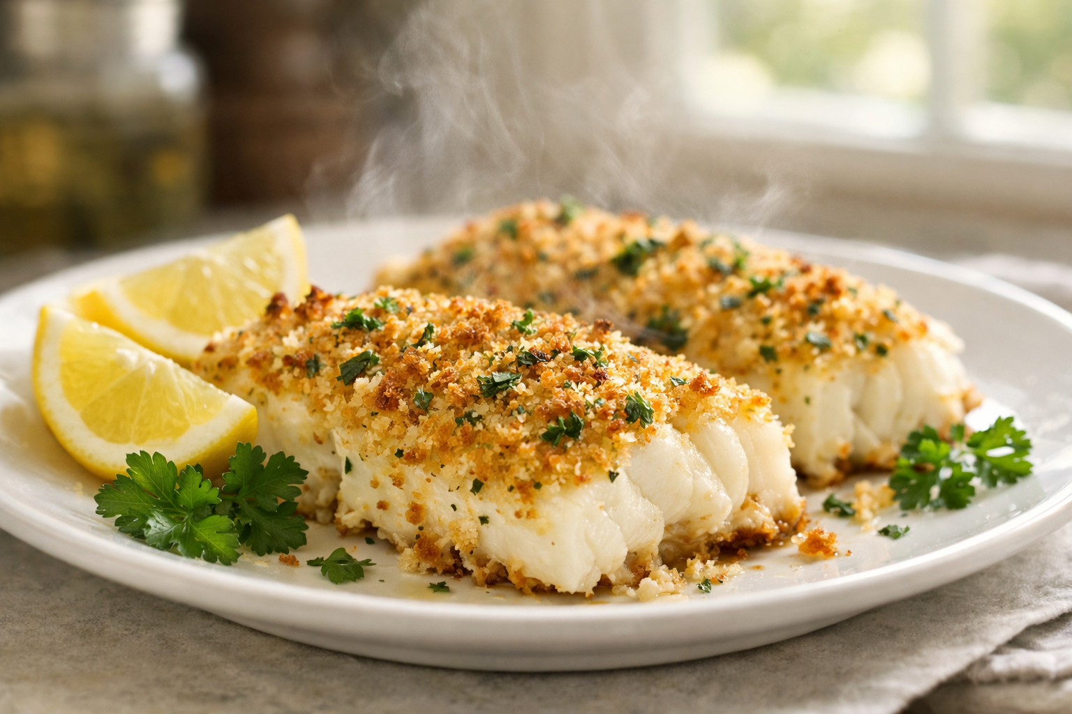 Oven-Baked Cod with Parmesan Crust (20 Minutes)