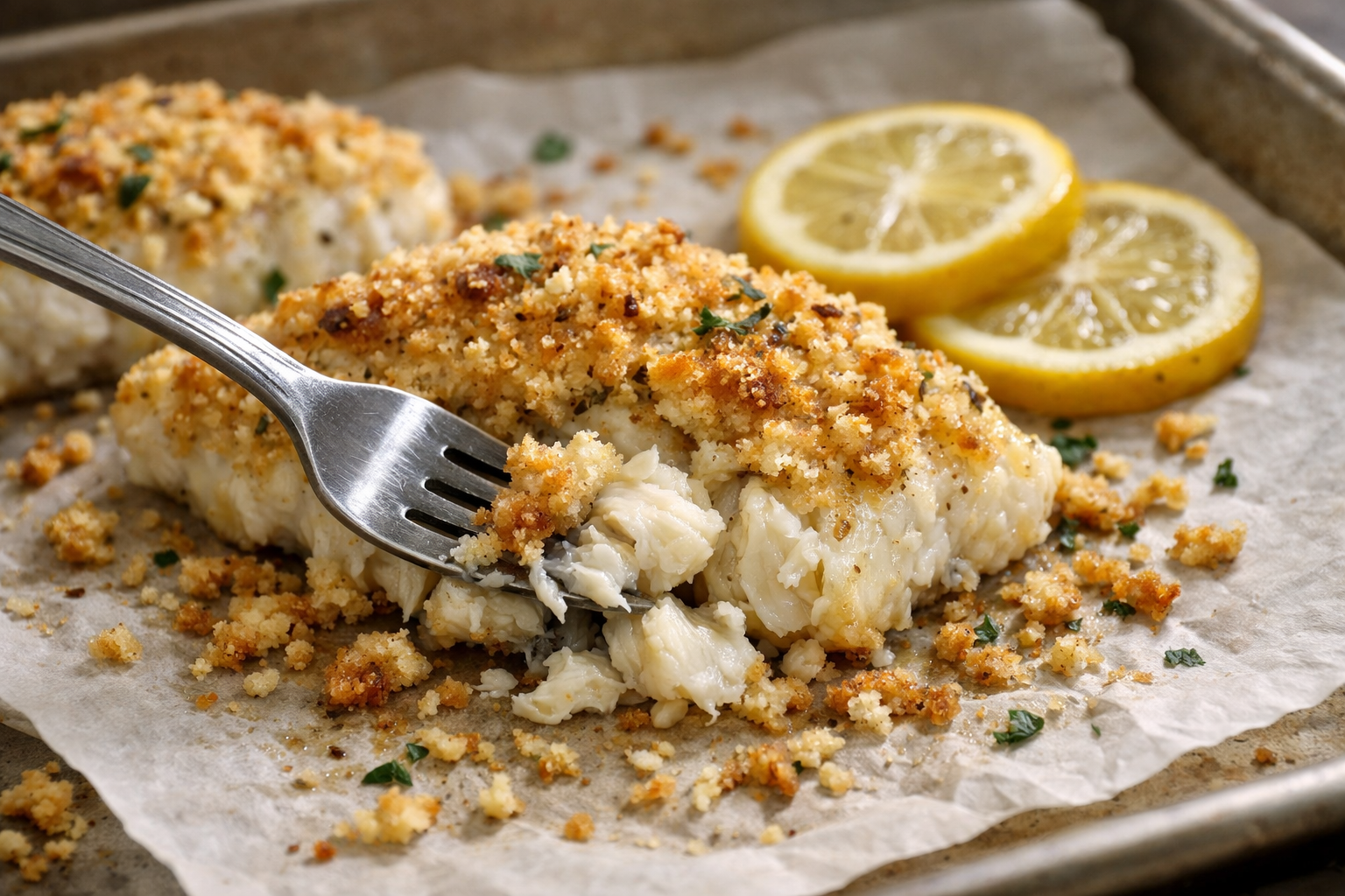Oven-Baked Cod with Parmesan Crust (20 Minutes)