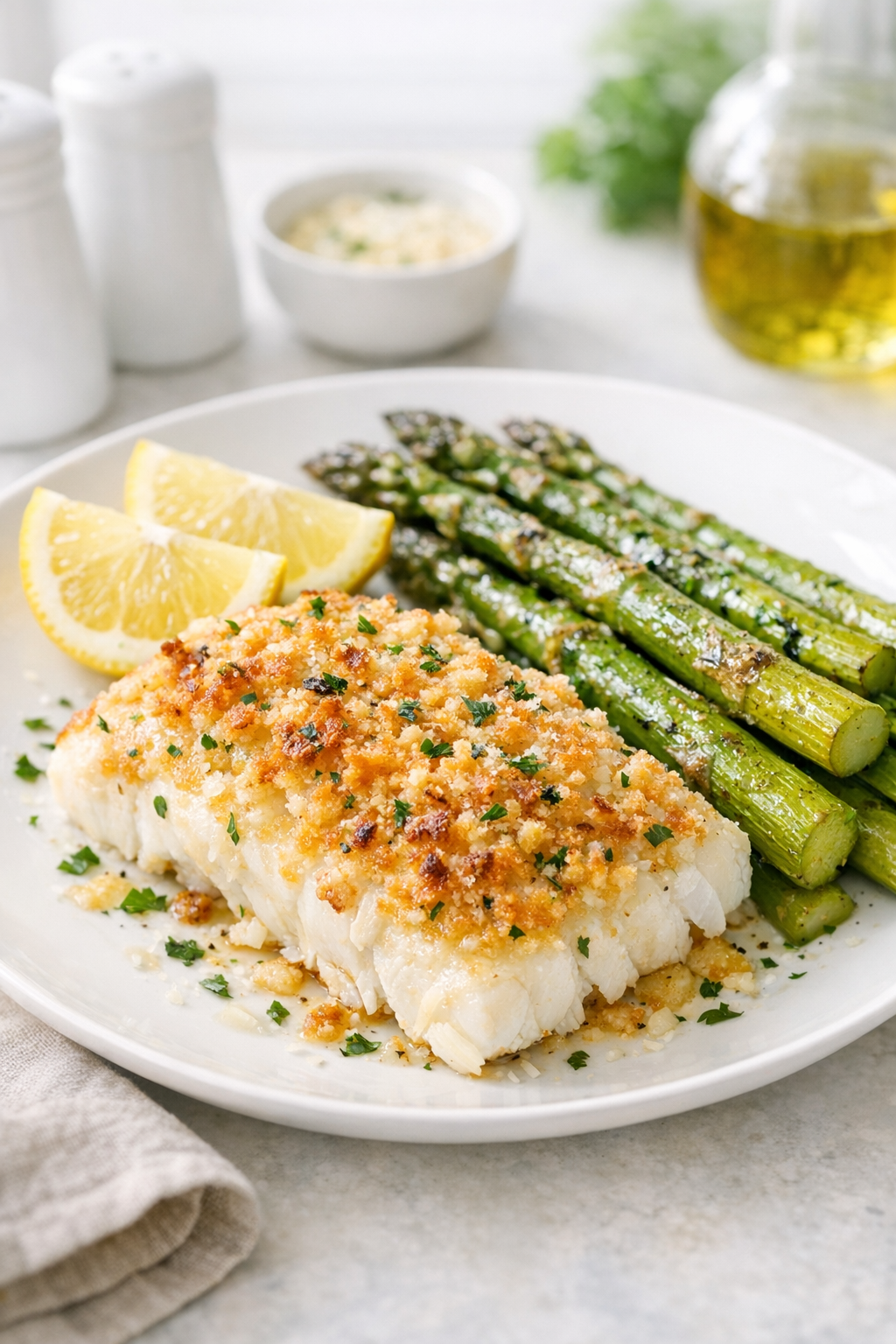 Oven-Baked Cod with Parmesan Crust (20 Minutes)