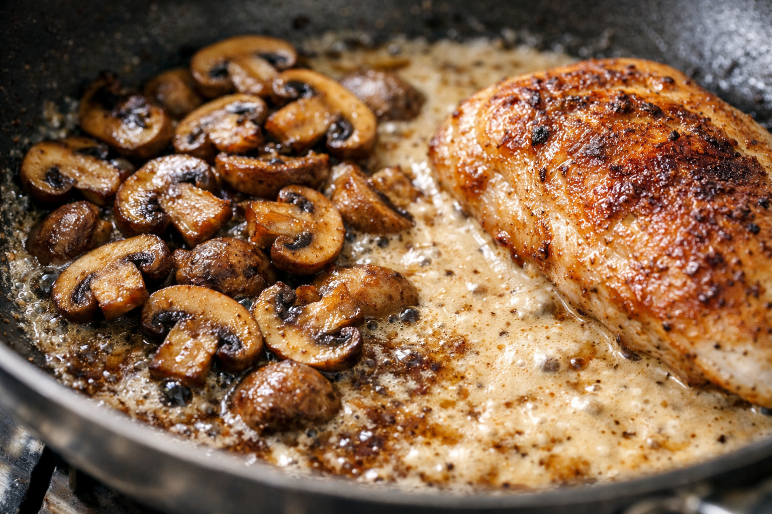 Creamy Skillet Chicken with Mushrooms (30-Minute)