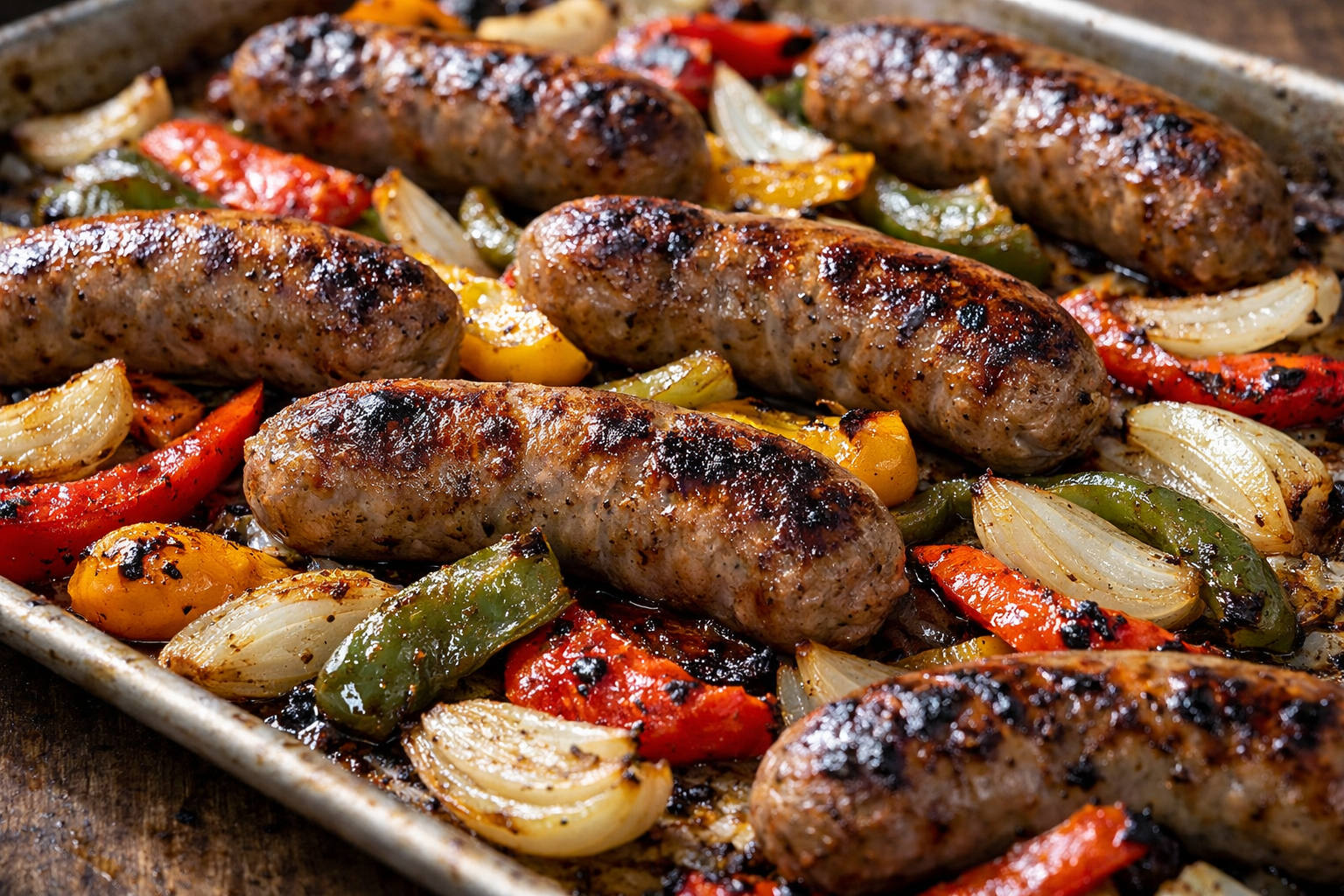One-Pan Italian Sausage with Roasted Peppers