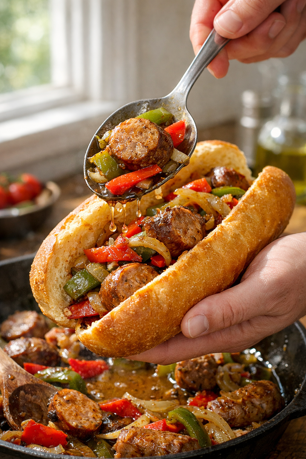 One-Pan Italian Sausage with Roasted Peppers