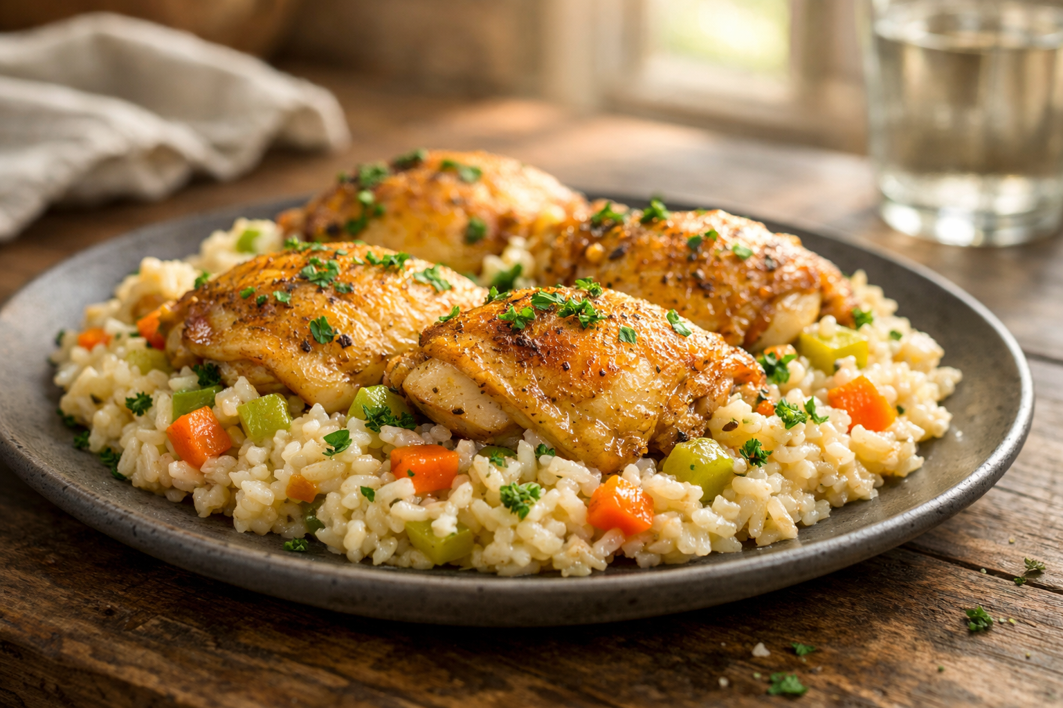 Rustic Chicken and Rice Casserole (One-Pan Comfort)