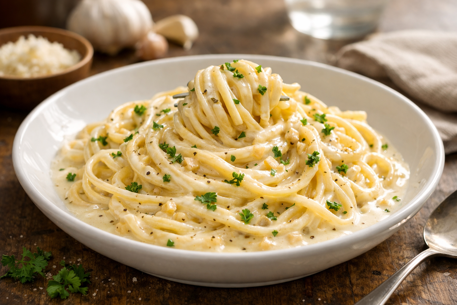 One-Pot Creamy Garlic Pasta (Ready in 25 Minutes)