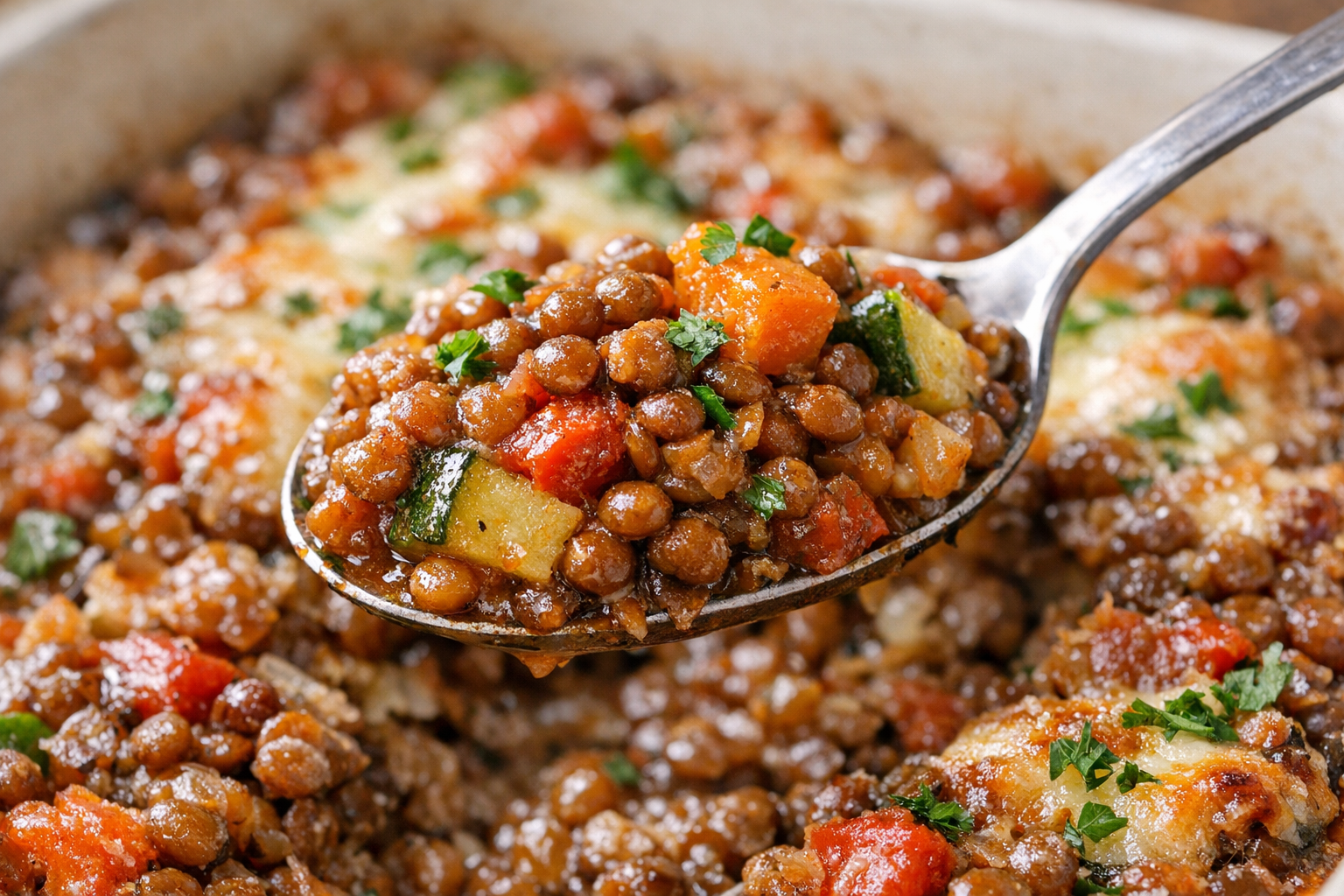 Lentil Vegetable Bake with Herbs (Easy, Cozy Dinner)