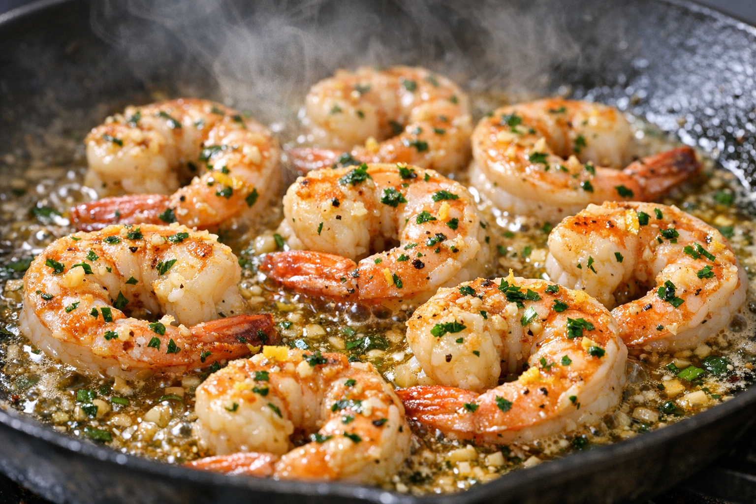 Garlic Butter Shrimp with Lemon Rice (20 Minutes)