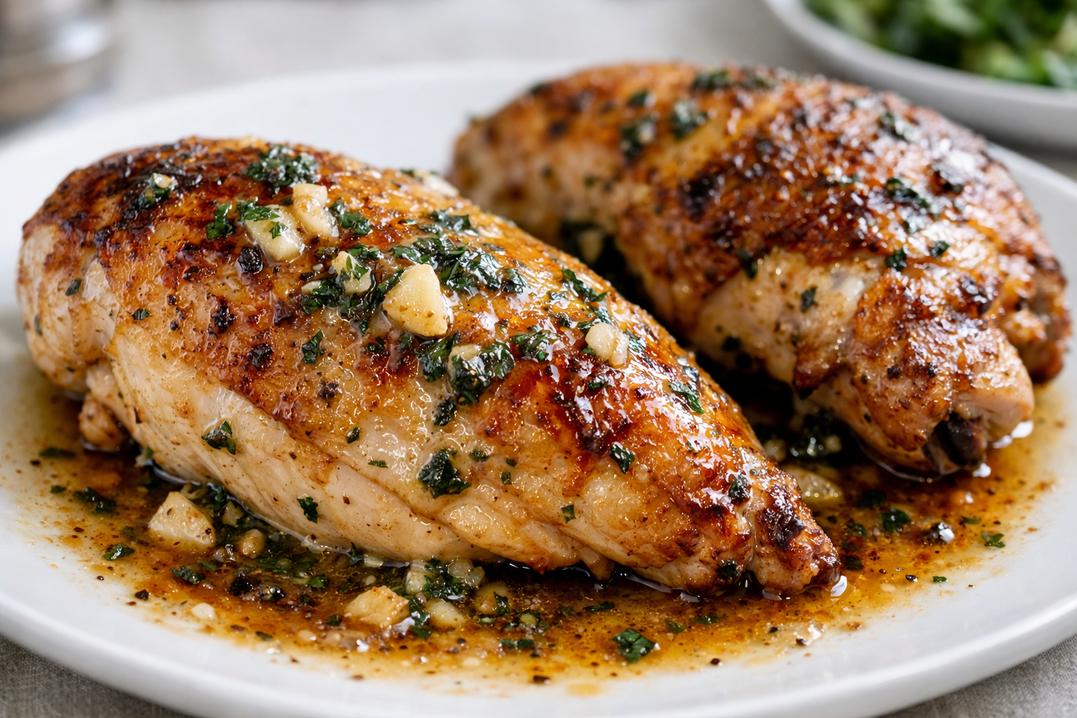 Oven-Roasted Chicken with Herb Butter (Crispy Skin)