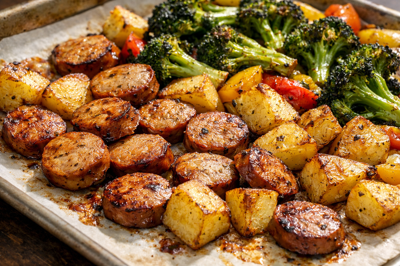 Sheet-Pan Chicken Sausage and Potatoes (Easy Dinner)