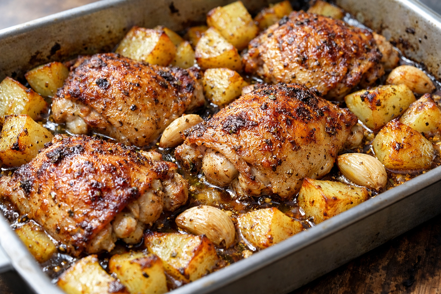 Family-Style Chicken and Potato Bake (One Pan)