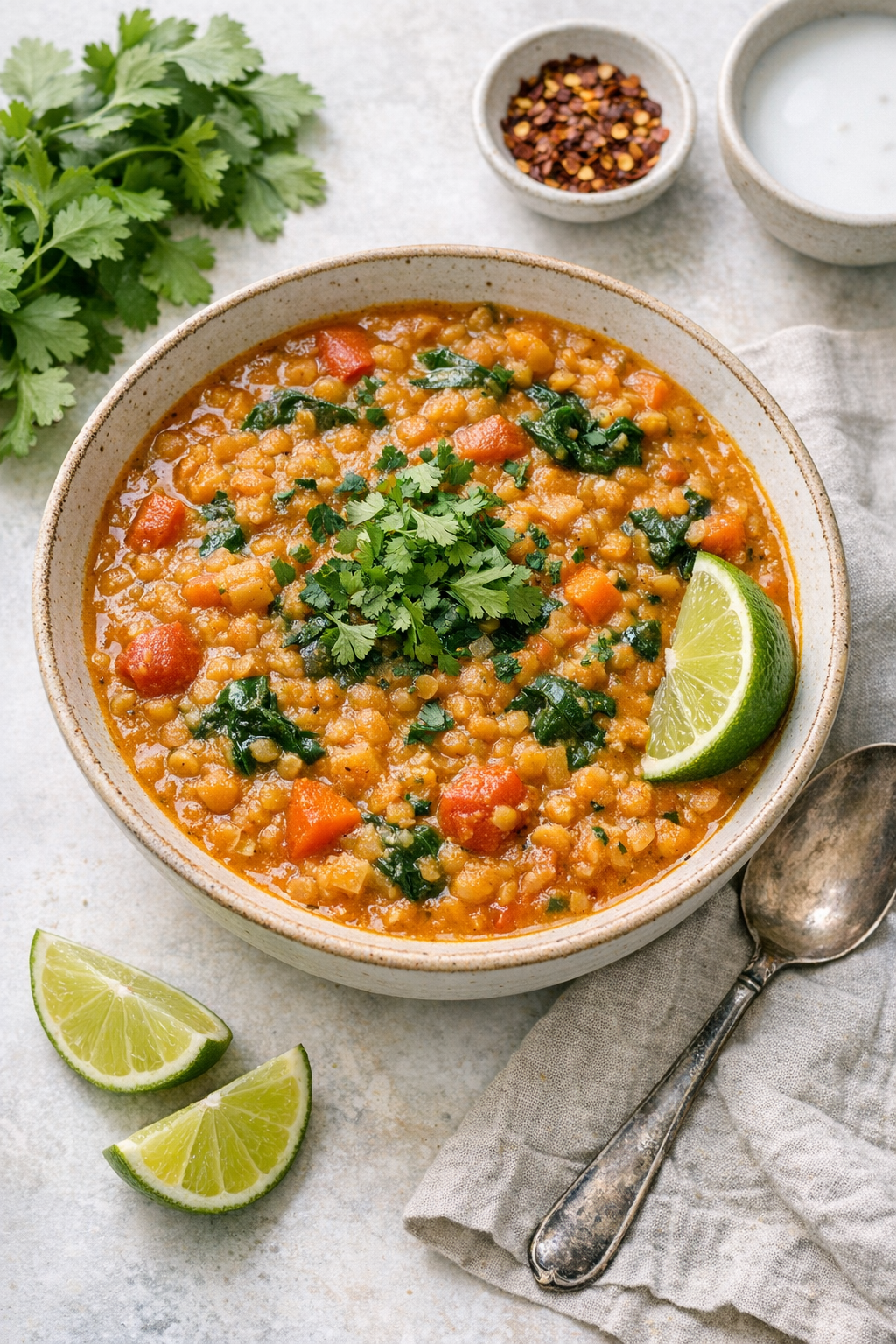 Spiced Lentil & Vegetable Coconut Stew (Easy)