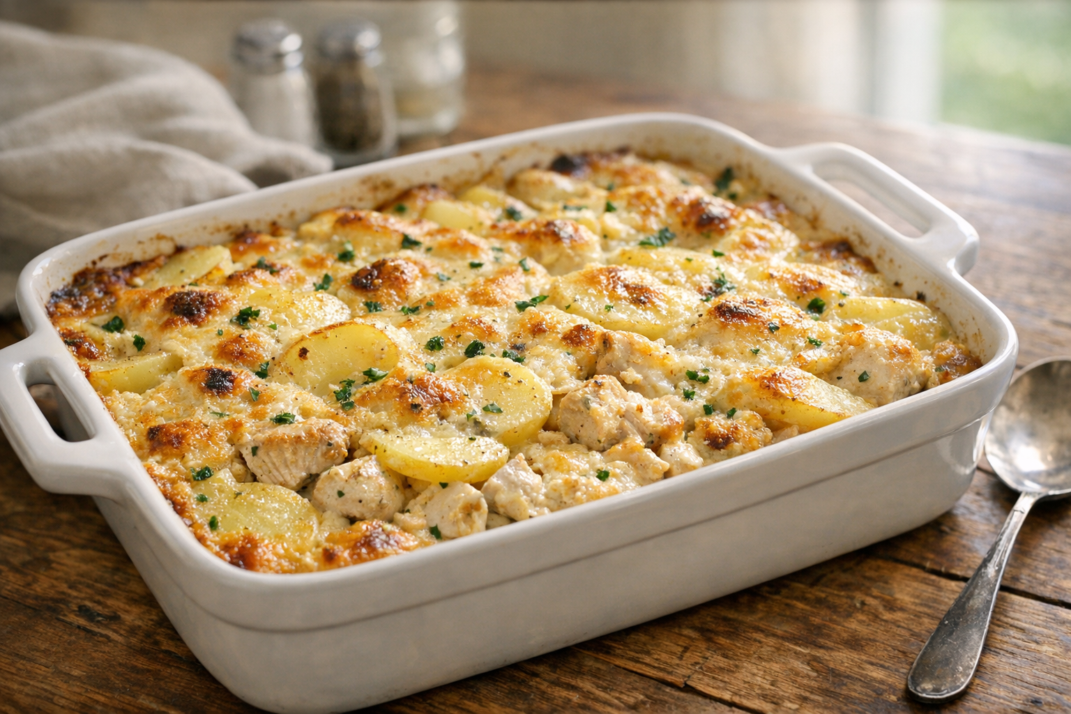 Creamy Chicken and Potato Bake (Easy One-Pan)