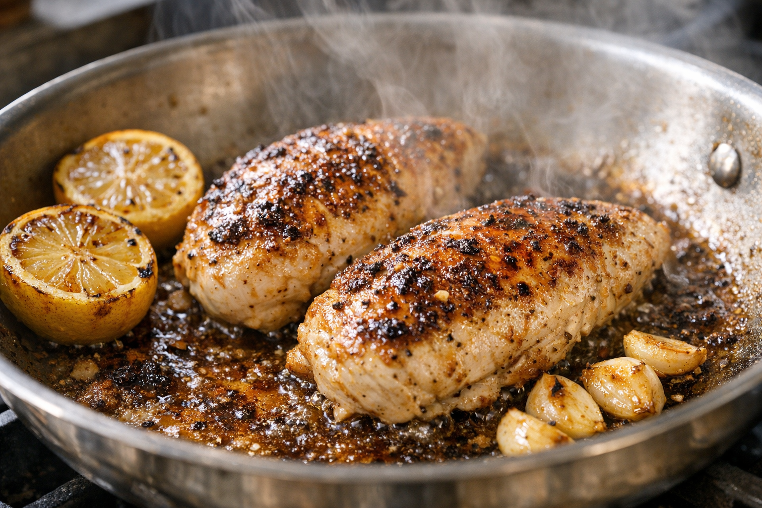 Skillet Lemon Chicken with Wilted Greens (30 Min)
