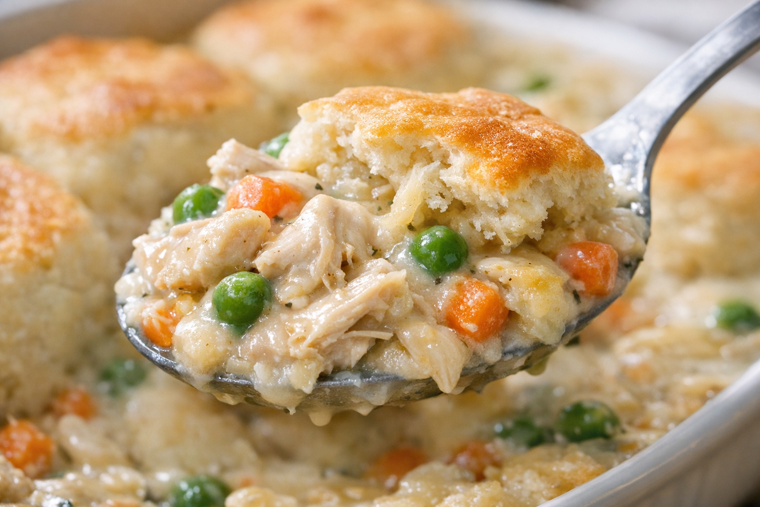 Rustic Chicken and Biscuit Casserole (Easy One-Pan)