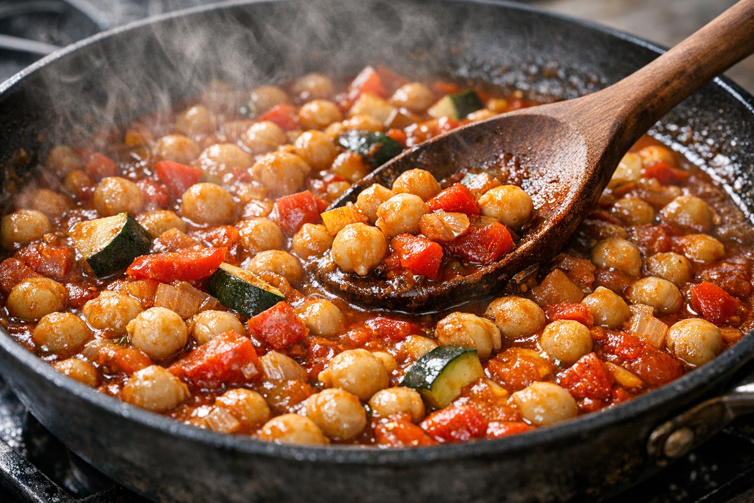 Chickpea & Veggie Skillet with Smoked Paprika