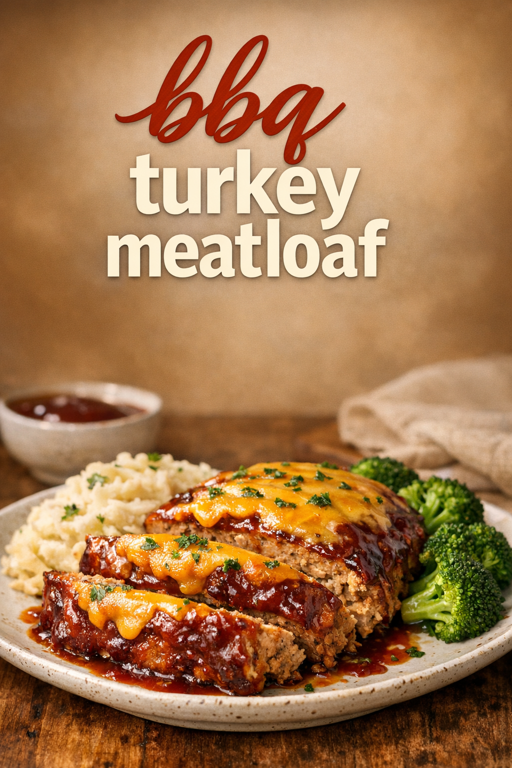 Oven-Baked BBQ Turkey Meatloaf with Cheddar Glaze