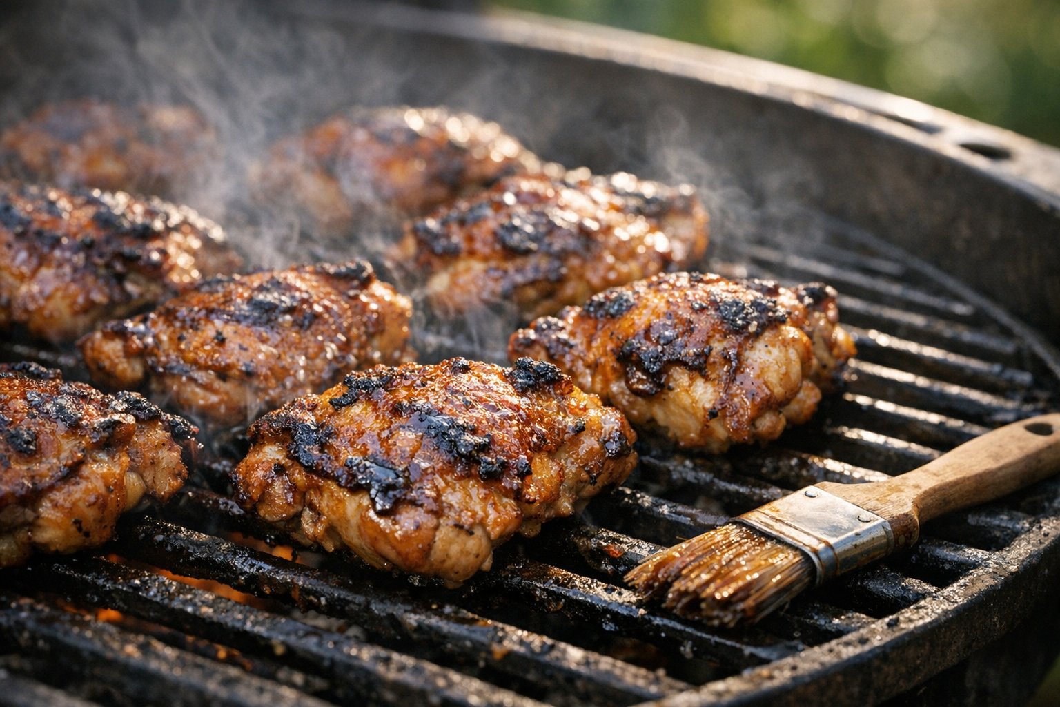 Smoky Chipotle Grilled Chicken Thighs + Lime Slaw