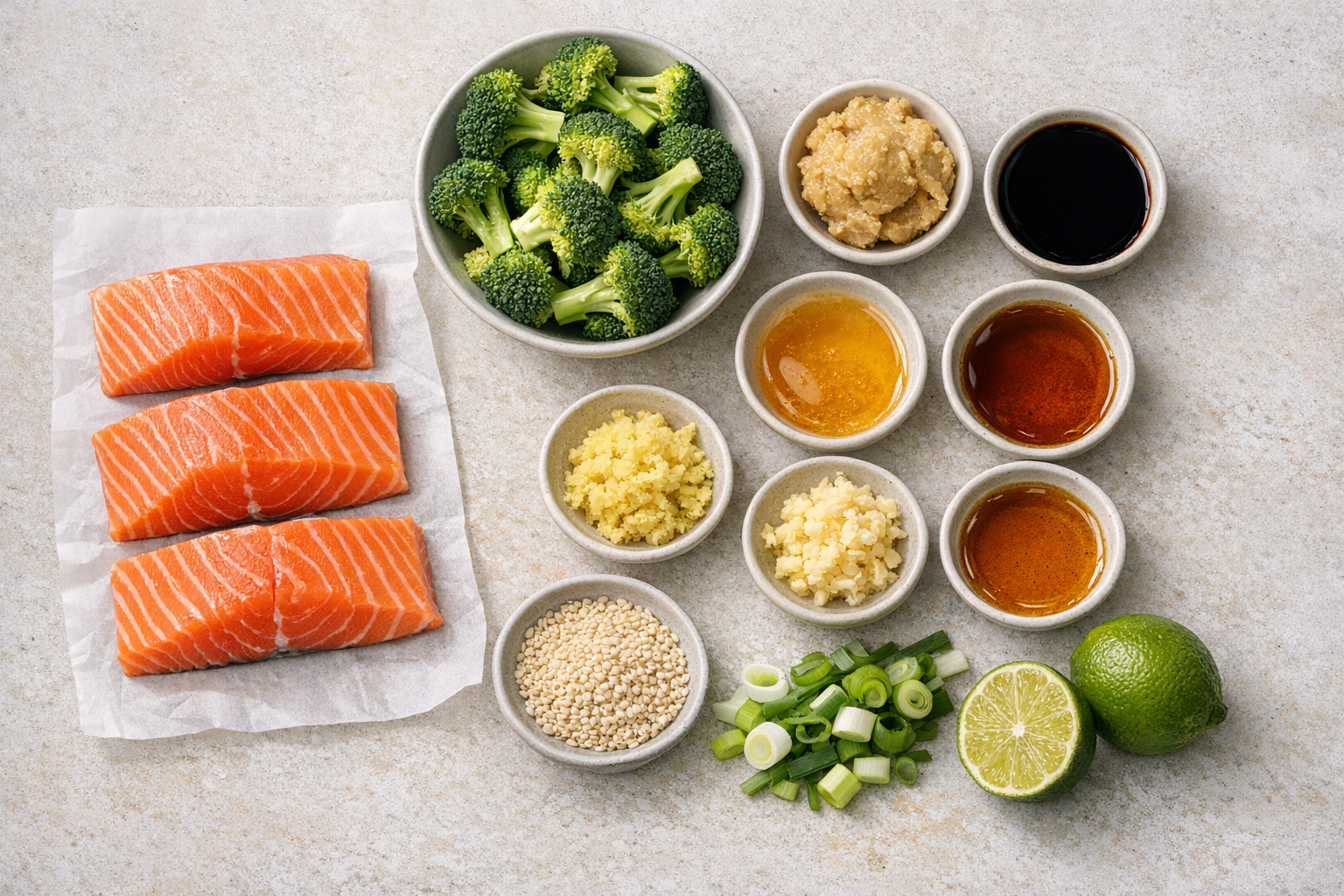 Sheet-Pan Miso Glazed Salmon with Sesame Broccoli