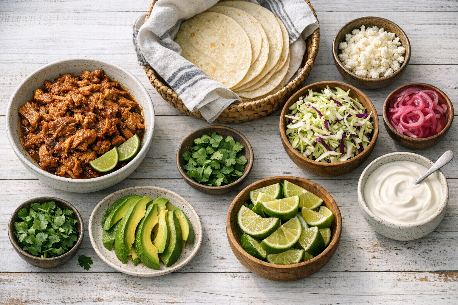 Crockpot Chipotle Lime Pulled Pork Tacos