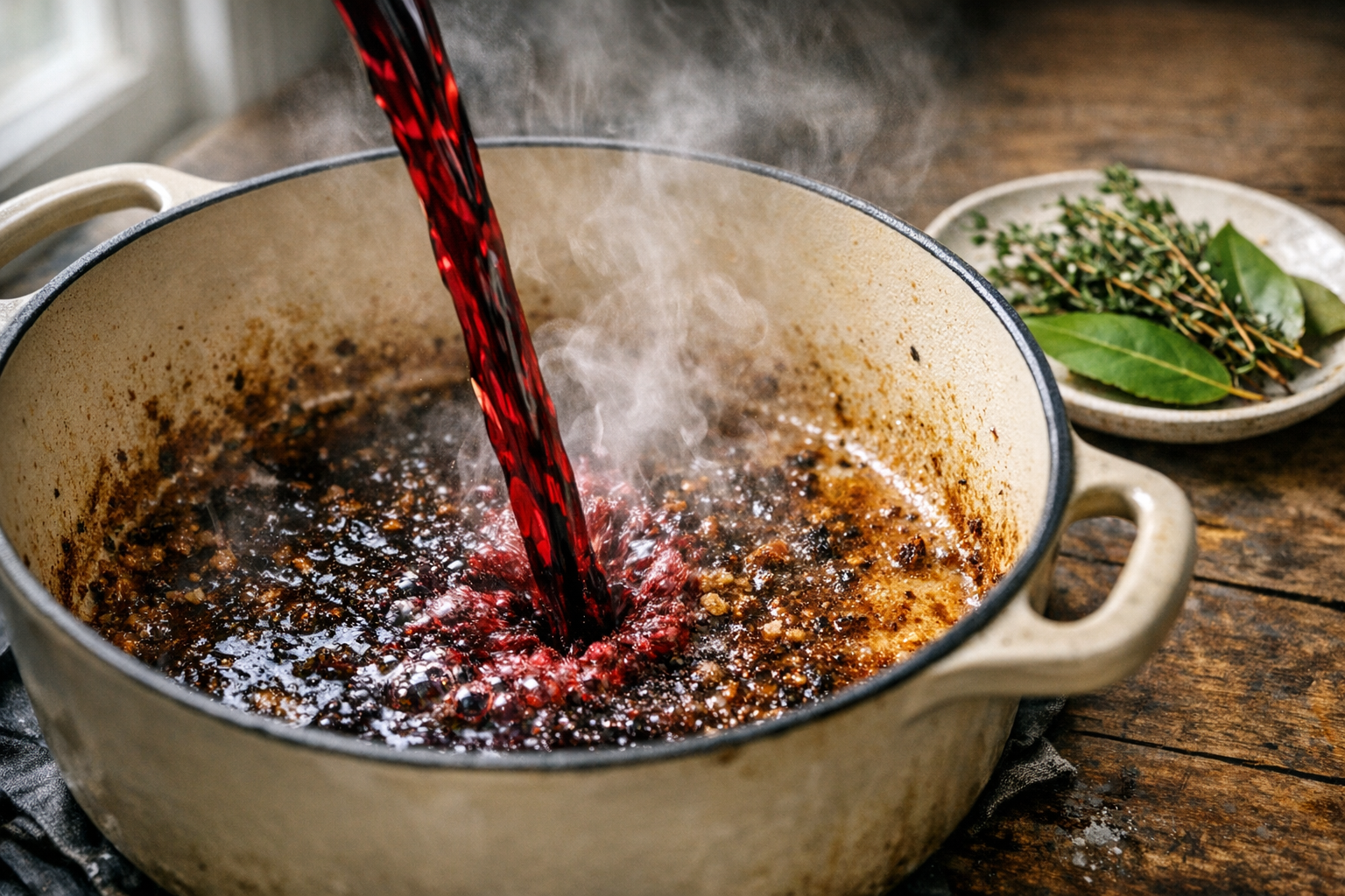 Braised Beef Pot Roast with Red Wine Onion Gravy