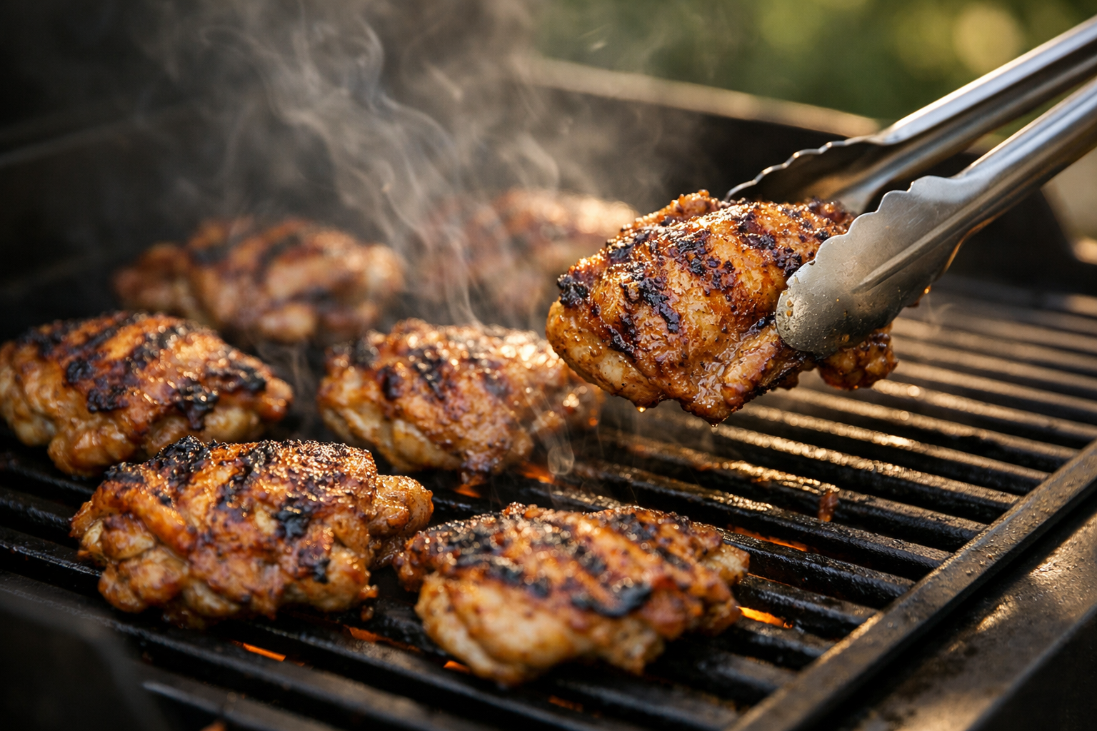 Smoky Chipotle Grilled Chicken Thighs + Lime Salsa