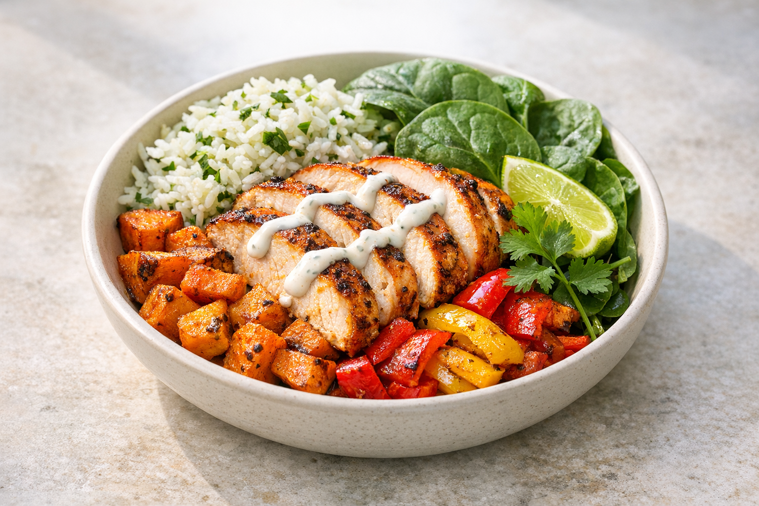 Chipotle Lime Turkey & Sweet Potato Meal Prep Bowls