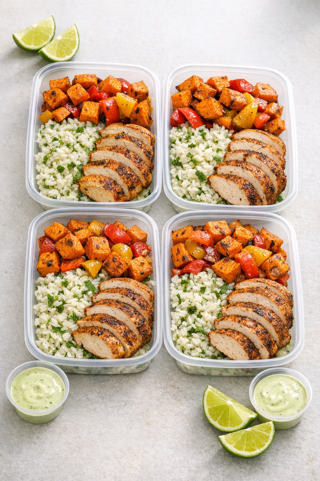 Chipotle Lime Turkey & Sweet Potato Meal Prep Bowls