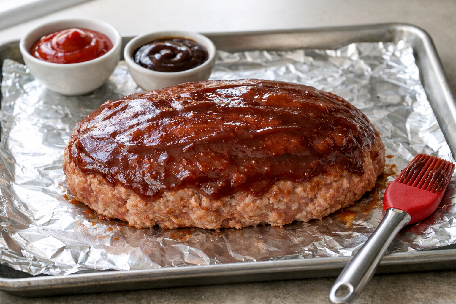 BBQ Turkey Meatloaf with Cheddar Glaze (Oven-Baked)