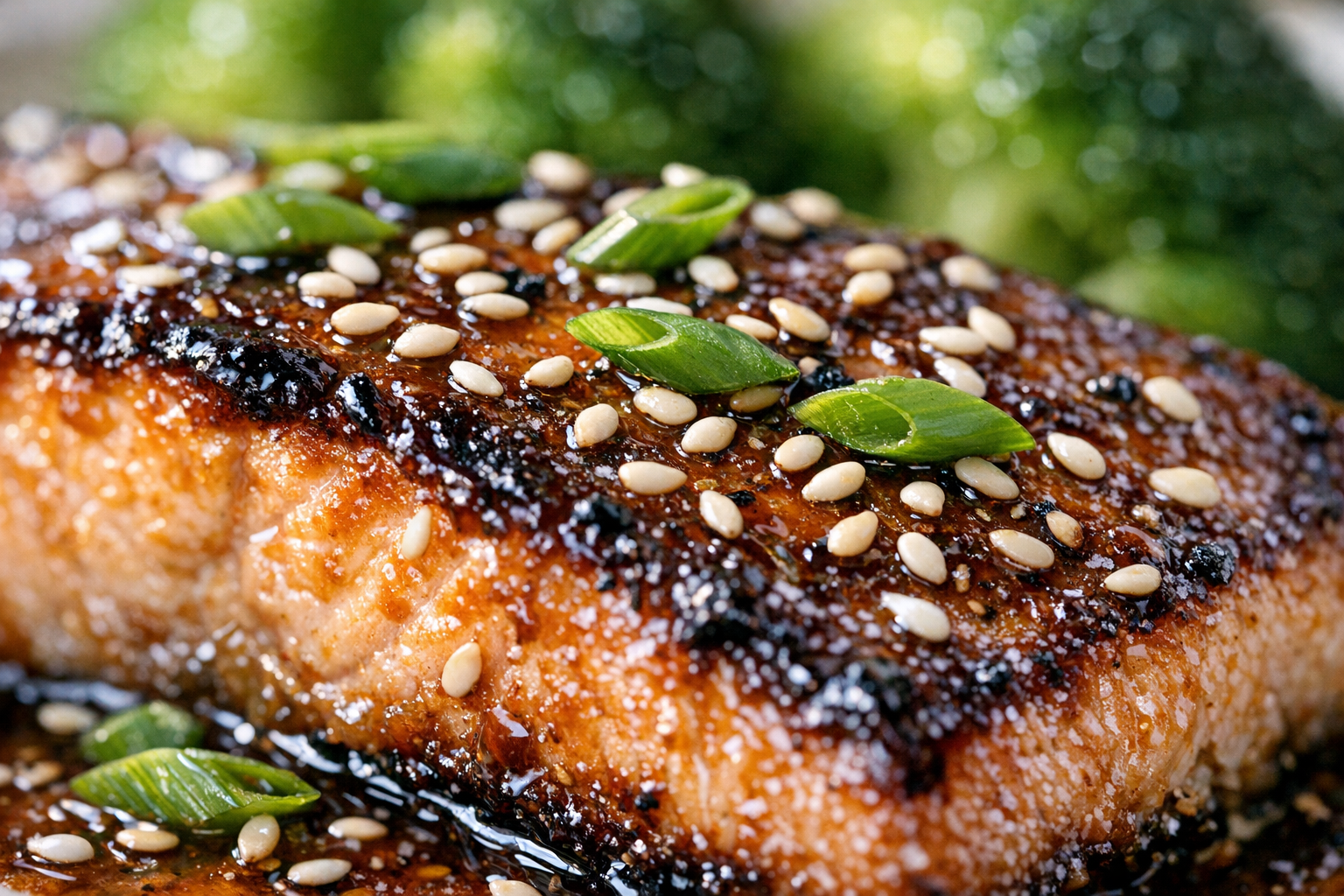 Baked Teriyaki Salmon with Roasted Broccoli & Rice