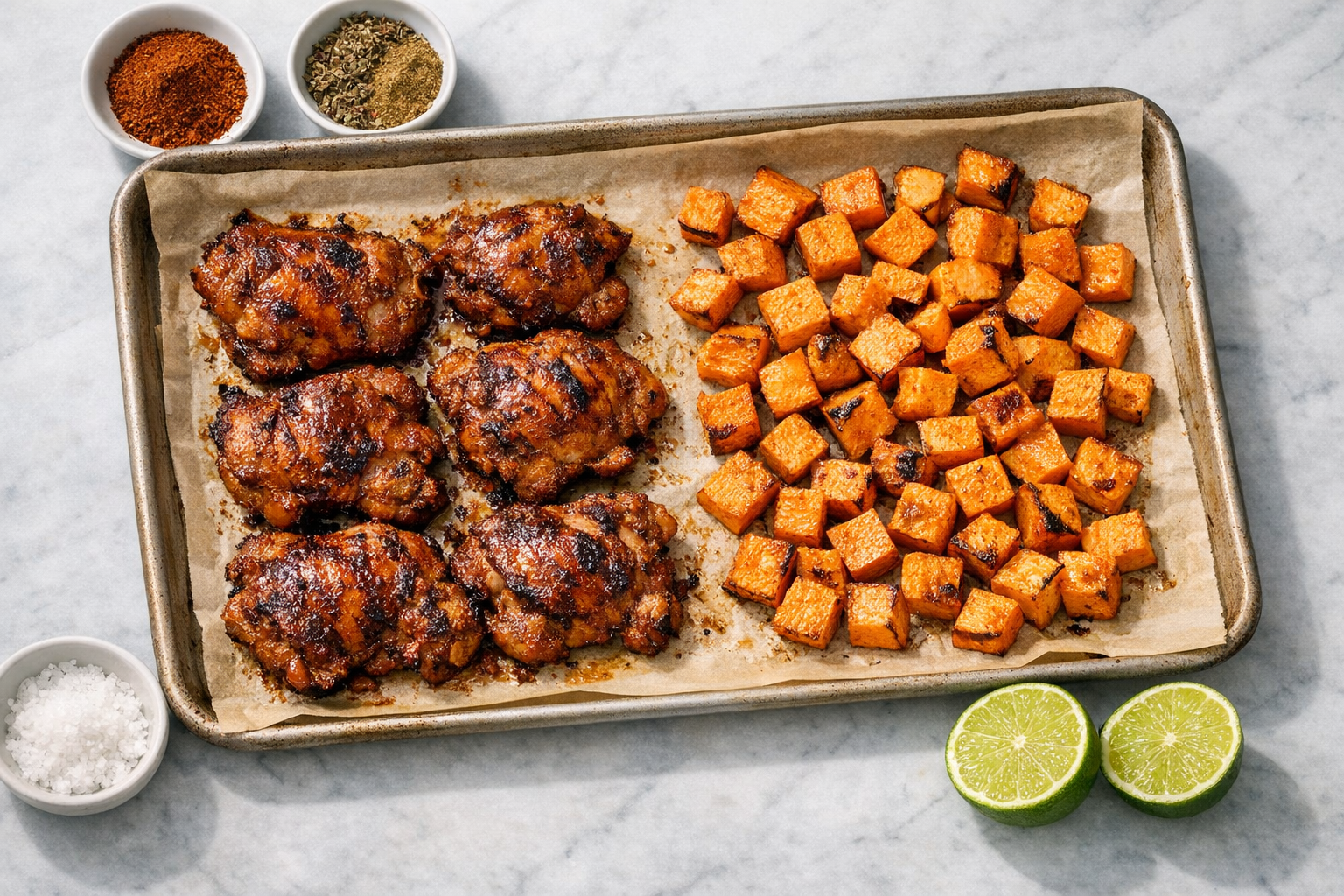 Chipotle Chicken & Sweet Potato Meal Prep Bowls
